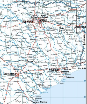 Map Of Texas Roads And Highways - United States Map
